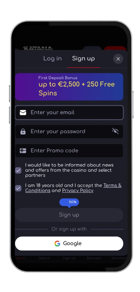 KatanaSpin Casino register
